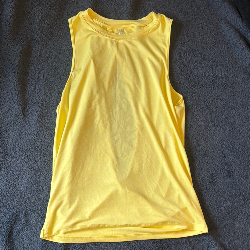 Fabletics Yellow Muscle Tee Sleeveless Top